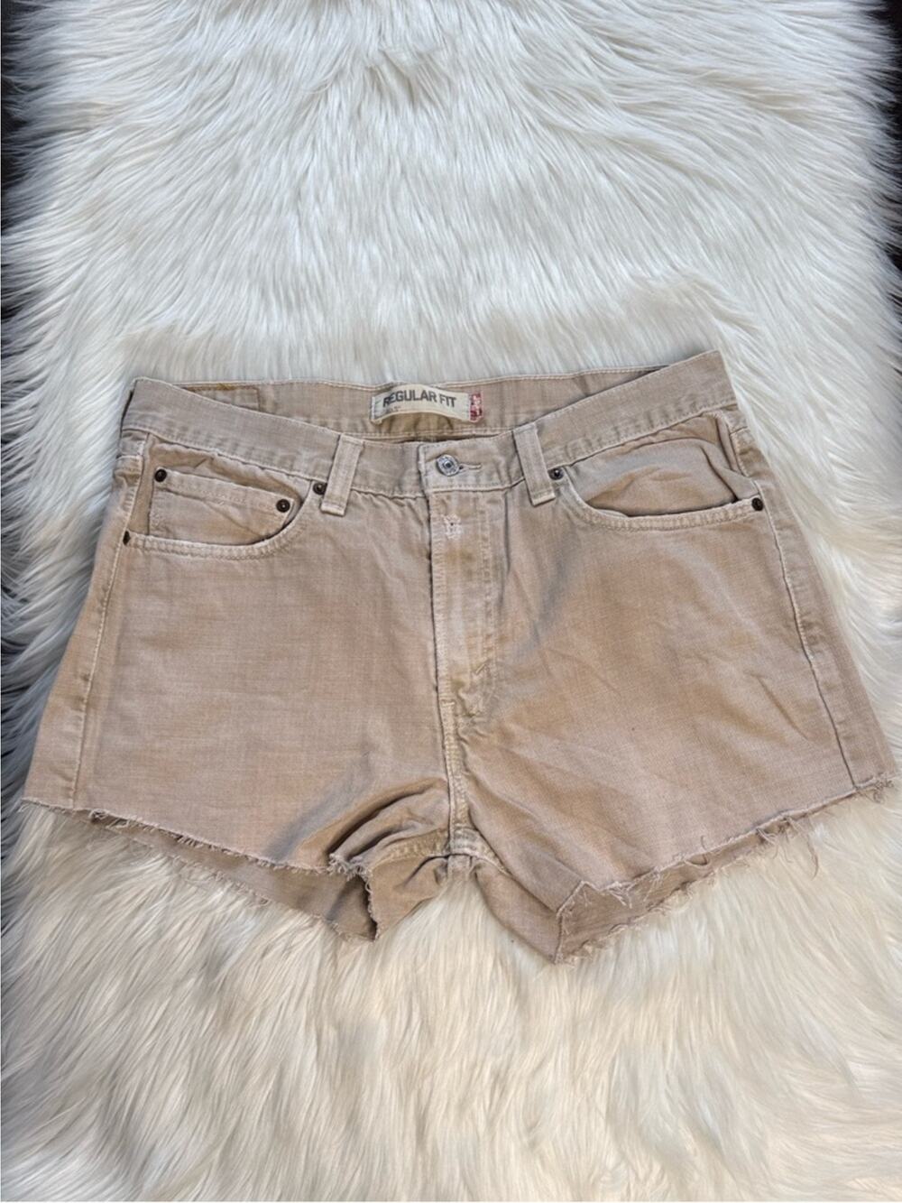 Levi’s 505 Tan Denim Regular Fit Cut Offs